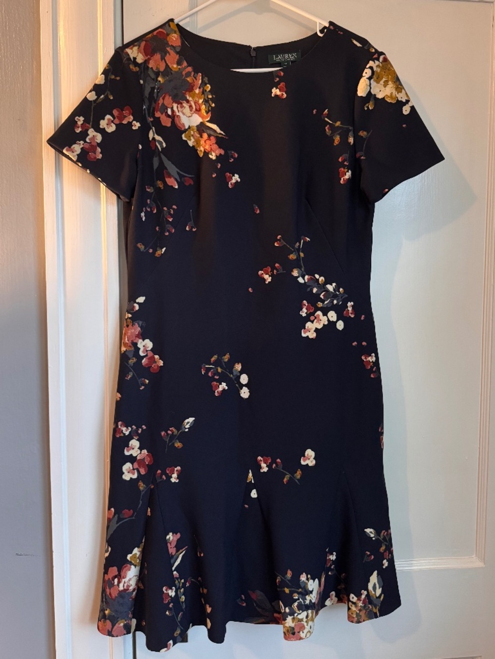 Lauren Ralph Lauren Floral-Print Short Sleeve Fit and Flare Dress